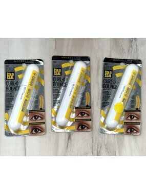 3pk MAYBELLINE The Colossal Curl Bounce MASCARA Volume 350 Blackest Black NIP